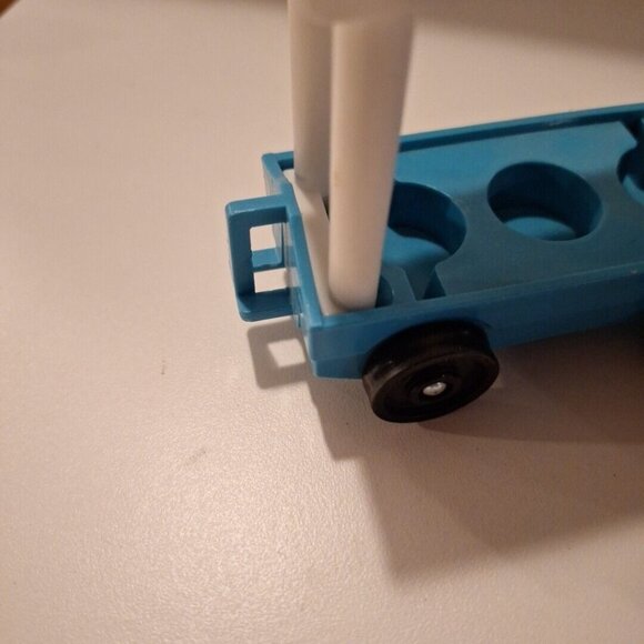 Vtg 1984 Fisher Price Zoo Tram Pieces & Brown Mountain Goat For #916 Train Cart - Picture 6 of 11